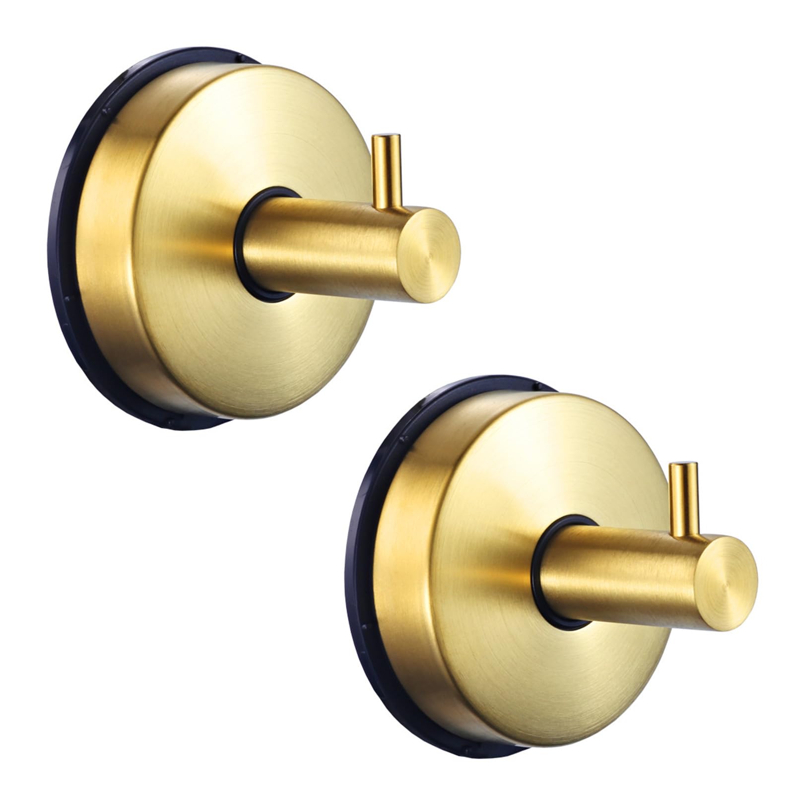 Xjdzineq 2pcs Suction Hooks for Bathroom Glass Door and Kitchen Waterproof Towel Holder Stainless Steel Clothes Coat Hangers Vacuum Suction Technology