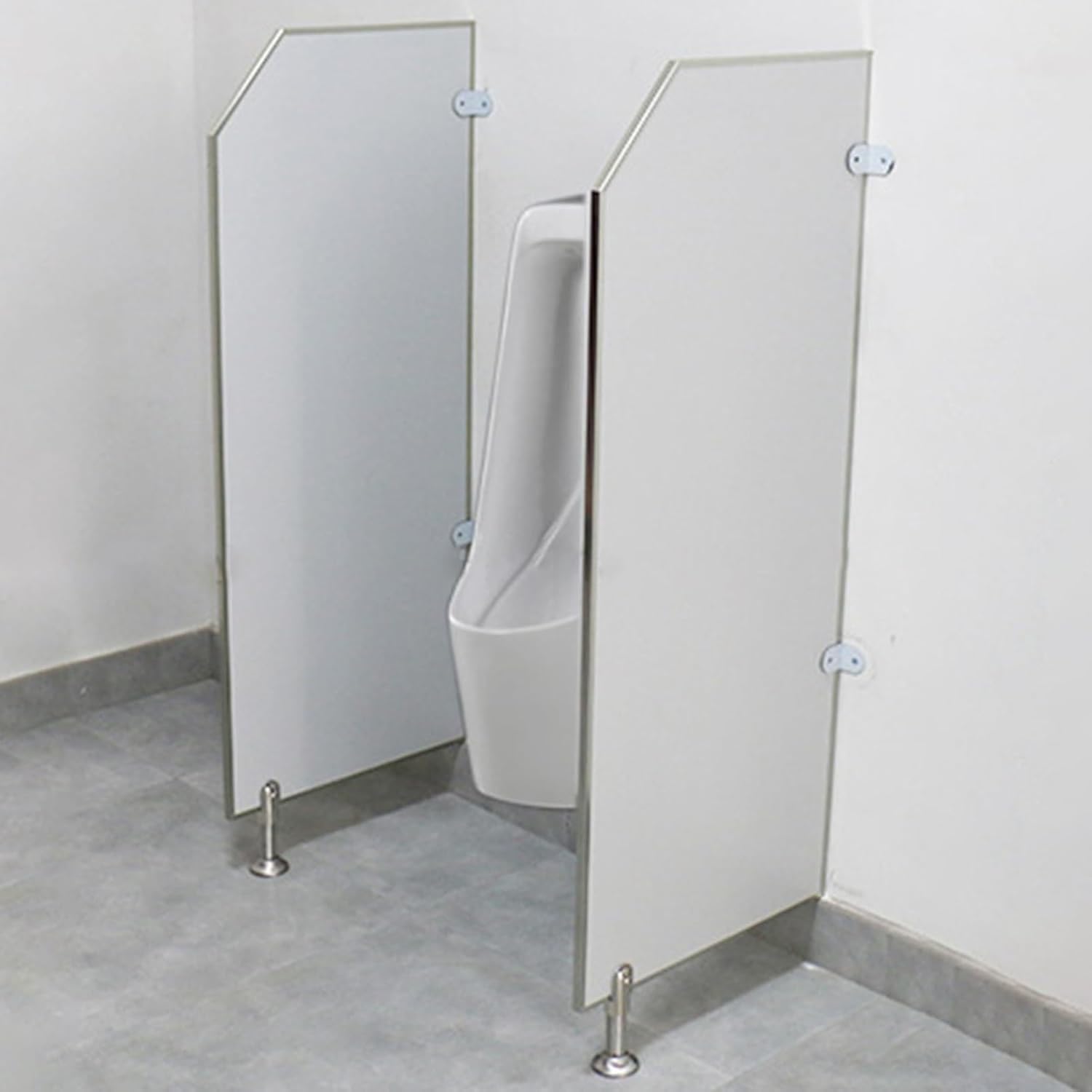 GTHTUHFD Stainless Steel Urinal Screen - Floor-Mounted Toilet Divider For Public Restrooms - Ideal For Commercial Use,1-1 piece