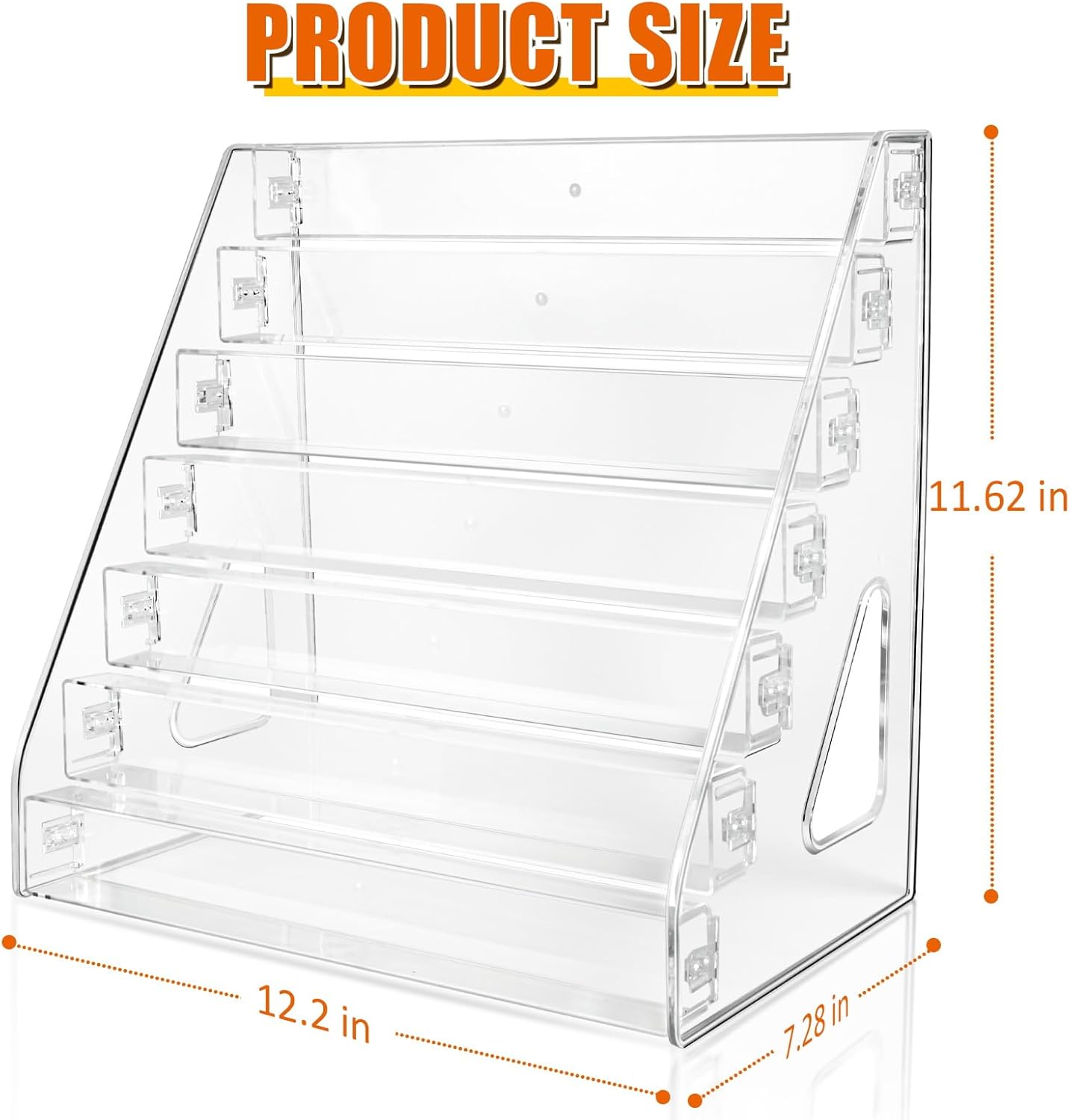Clear Display Shelf for Funko Bitty Pop! Mini Collectible Toys Display Shelf Compactable with Doorables-7 Layers