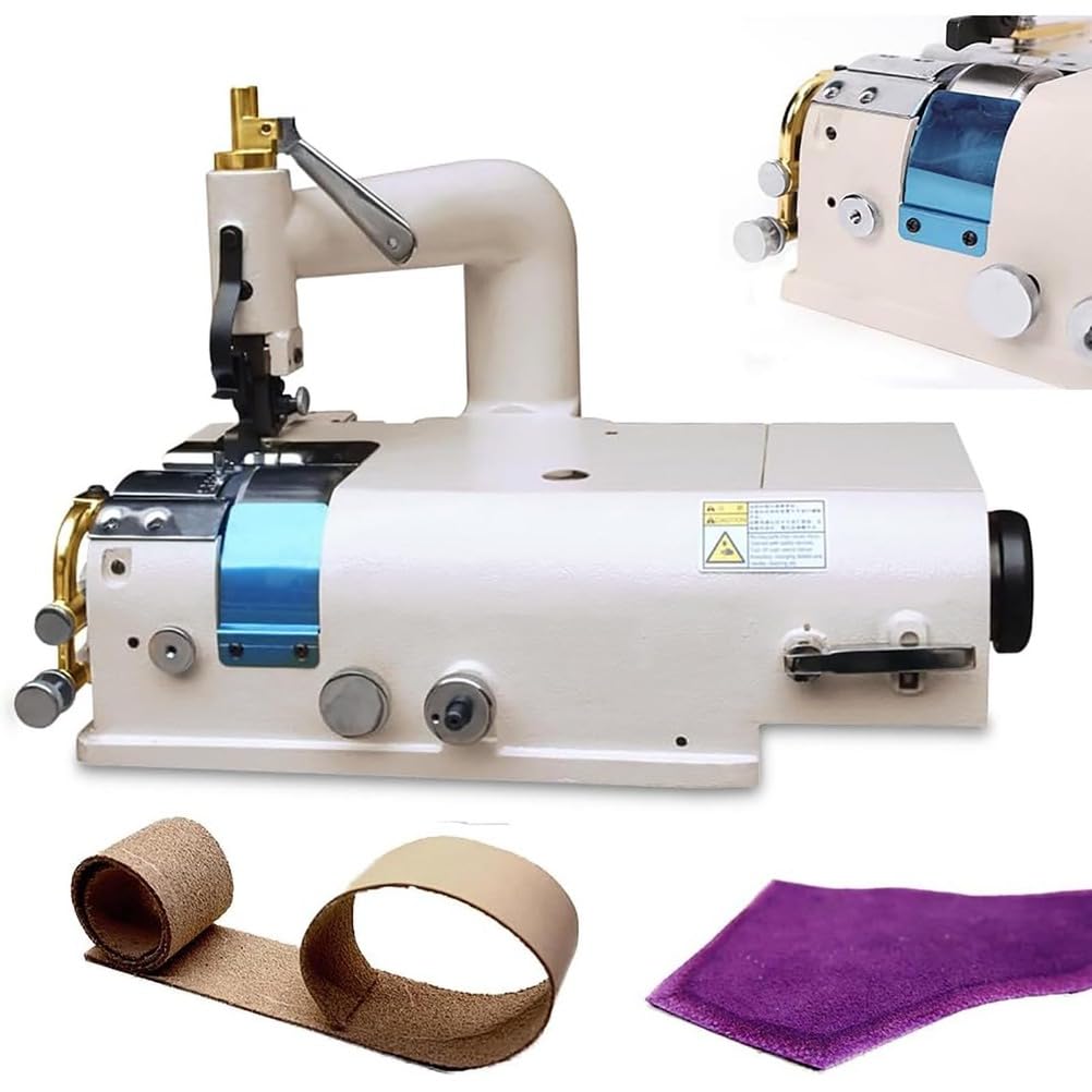 KJZQXYX Professional Electric Leather Skiving Machine - Heavy-Duty Cutter for Leather, Felt, Plastic & Rubber - Ideal for Industrial Use & Crafting Projects