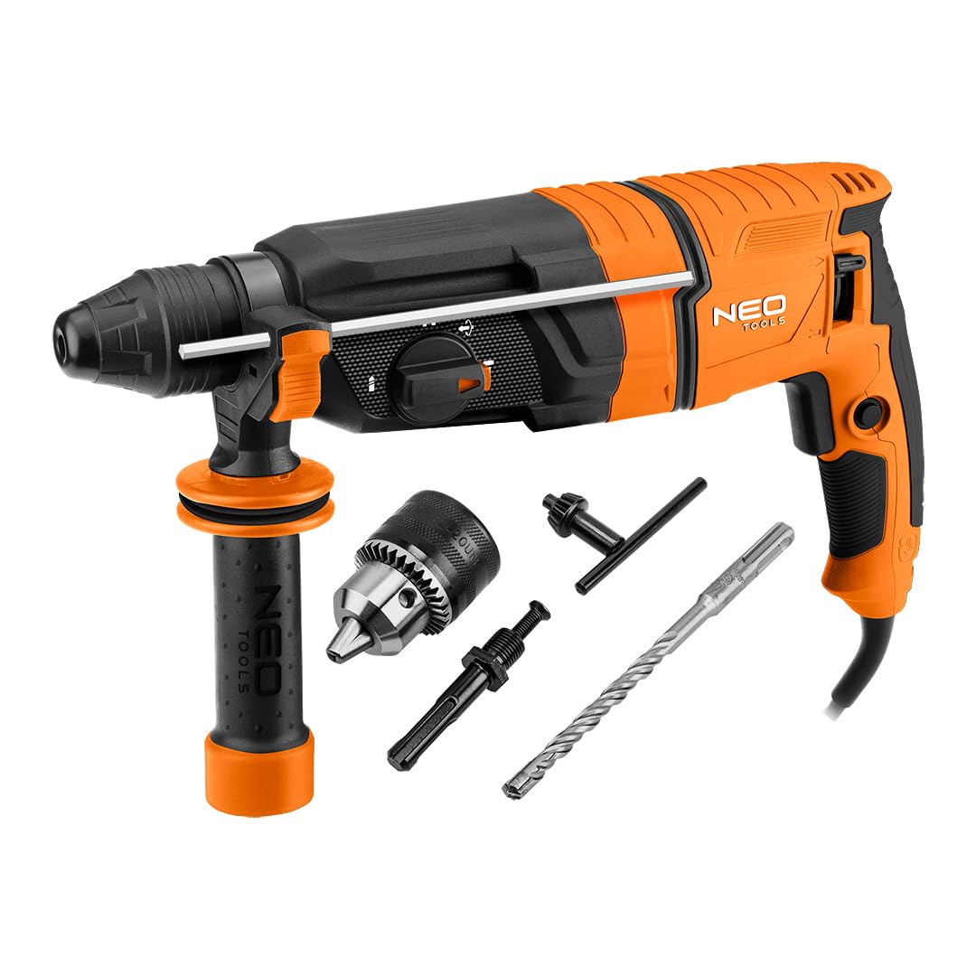 Młotowiertarka wiertarka udarowa 900W SDS+ walizka udar 4 funkcje NEO TOOLS