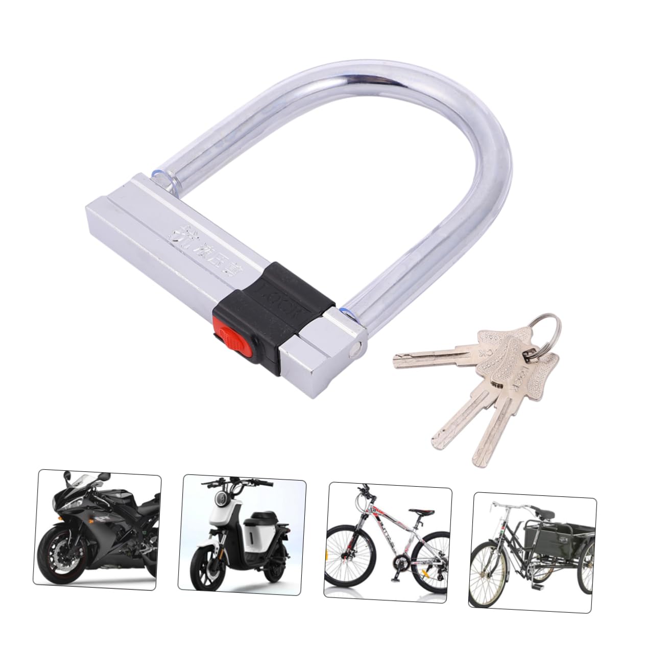 BESPORTBLE 1pezzi Lucchetto Catena Antifurto Per Bici Robusto e Resistente Per Sicurezza All Aperto Su Mountain Bike Scooter e Attrezzature Sportive