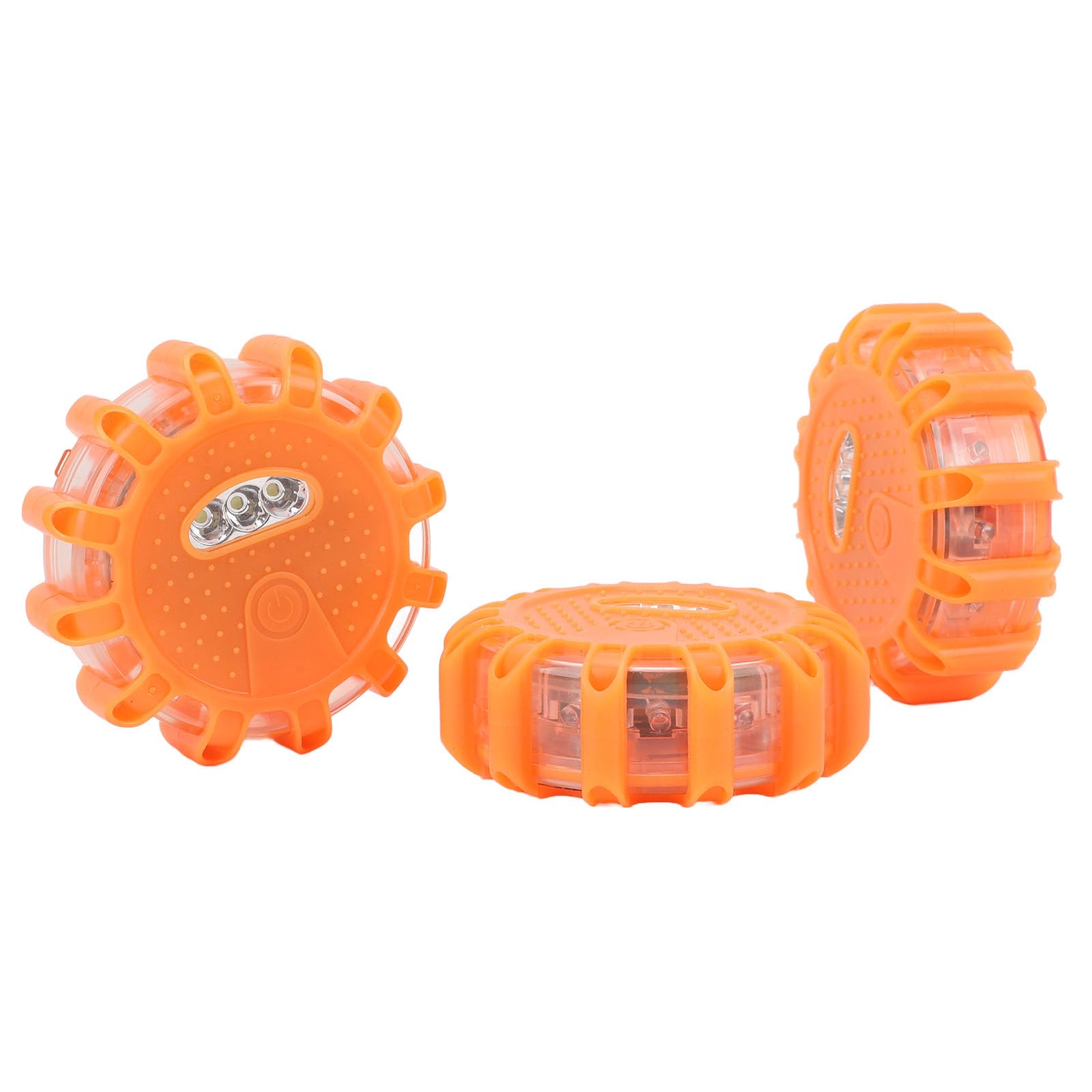 Kit de Emergencia para Automóvil en Carretera, Luces de Emergencia LED para Vehículos Luces de Emergencia de Larga Duración con Base Magnética de 3 Piezas para Vehículos con Tipo