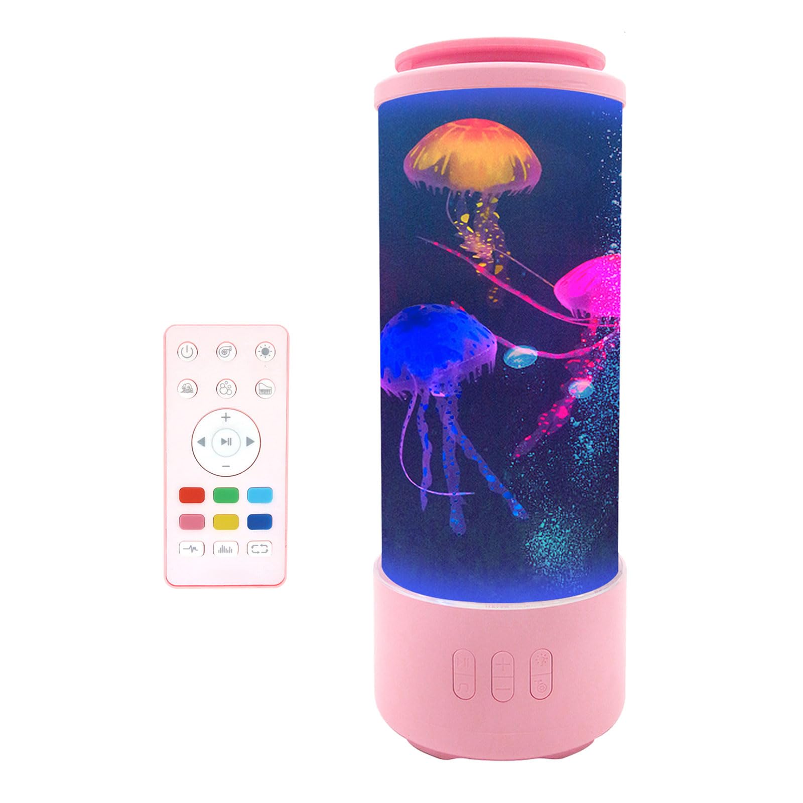 Hsioluted Jellyfish Simulation Night Light Featuring Color Changing Effects and Relaxation Sounds for Sleep Lamp