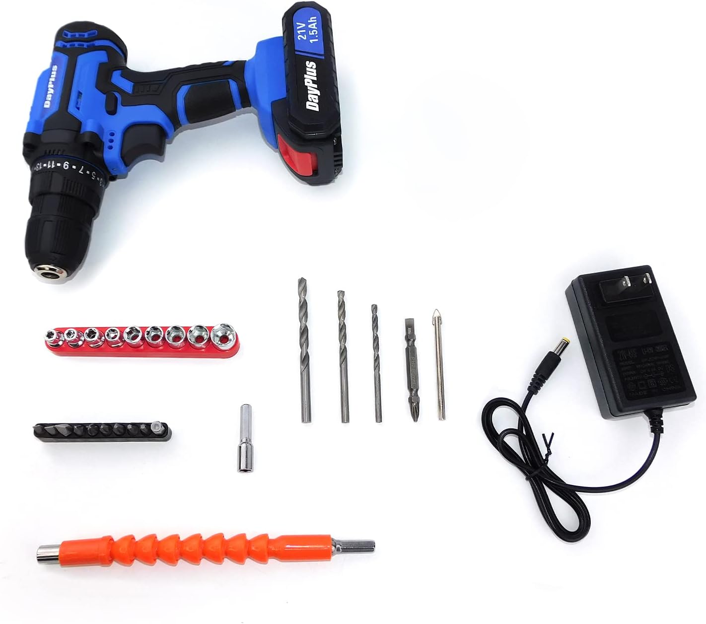 21V Lithium lon Cordless Drill Set, Power Drill Combo Kit with Battery and Charger