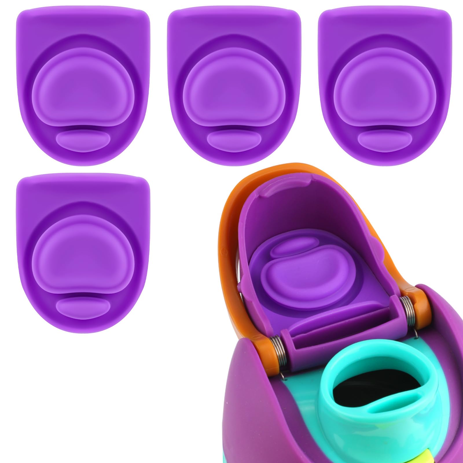 8 Bouchons De Remplacement Silicone Gris Pour Gourde Owala Freesip 24 Oz (PEUTIER)