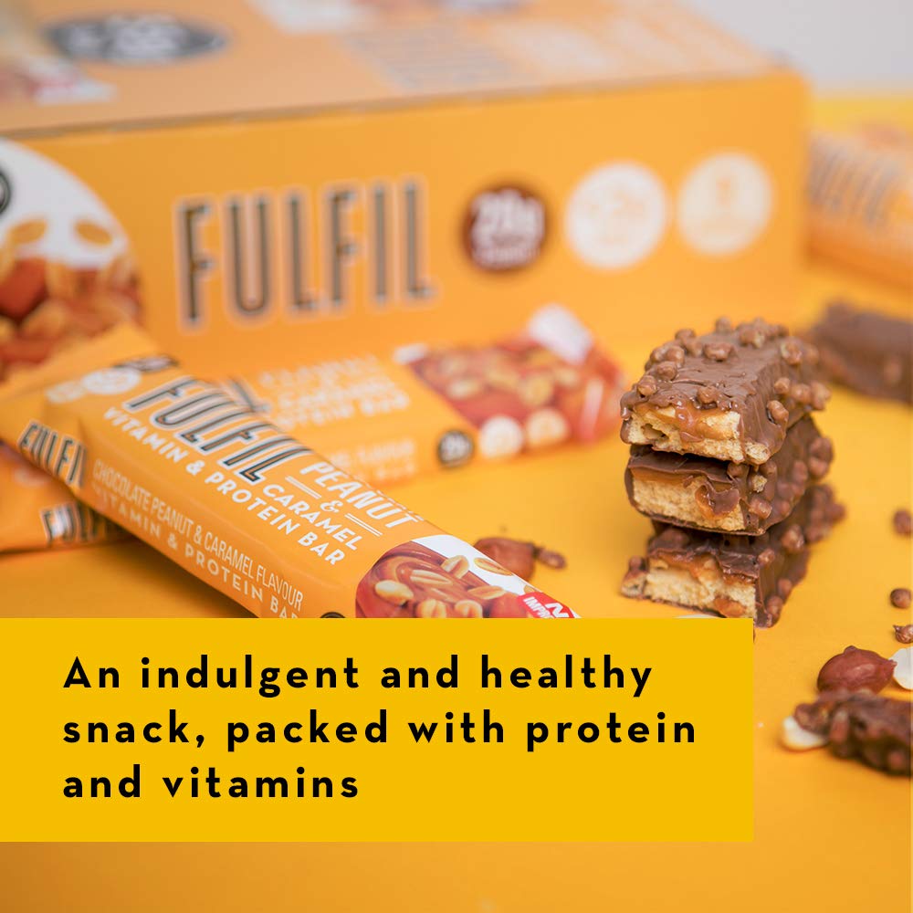 Fulfil Peanut and Caramel Vitamin and Protein Bar by Fulfil Buy Online in United Arab