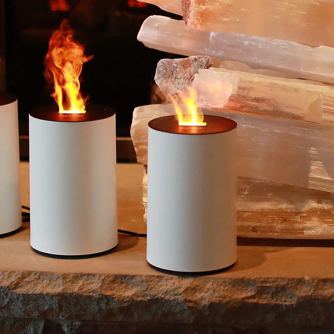 Illure Indoor/Outdoor COLDFIRE Vapor Flame Effect Novelty Light with Remote (White)