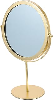 Rotating Desktop Makeup Mirror High Stand Gol...