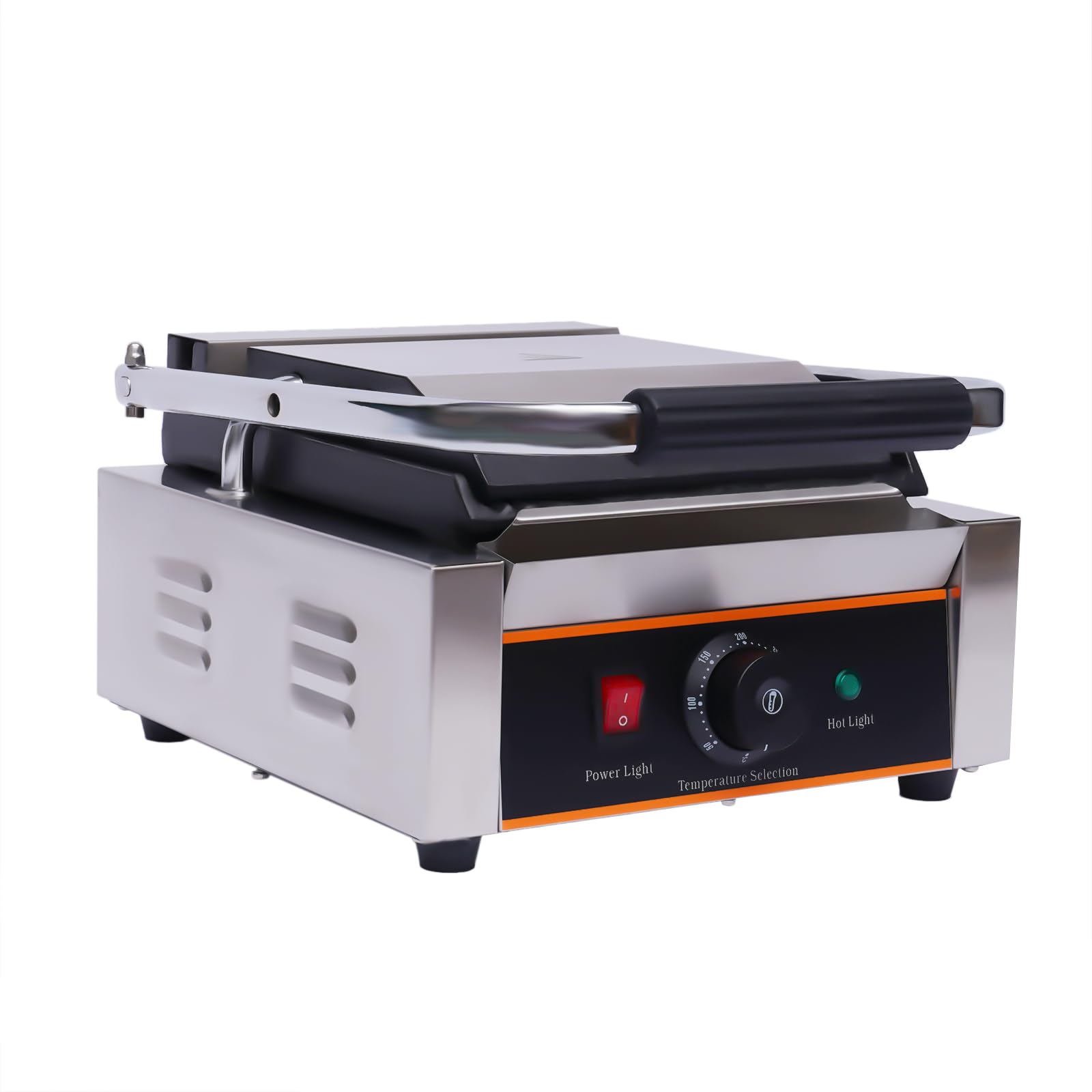 1800W Kontaktgrill Abnehmbare Platten Plattengriller Toaster, Sandwich Grill Toaster mit Temperaturkontrolle, Edelstahl Sandwichtoaster für Steak, Toast & Vegetables, 180º Öffnung