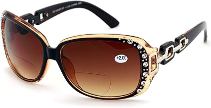 V.W.E. Oversized Rhinestones Women Bifocal Reading Sunglasses Reader Glasses Vintage Outdoor