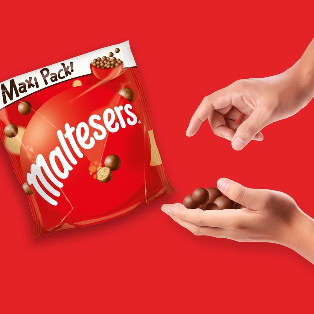 Maltesers Snack en Bolitas de Leche Malteada recubiertas de Chocolate con Leche, 300g