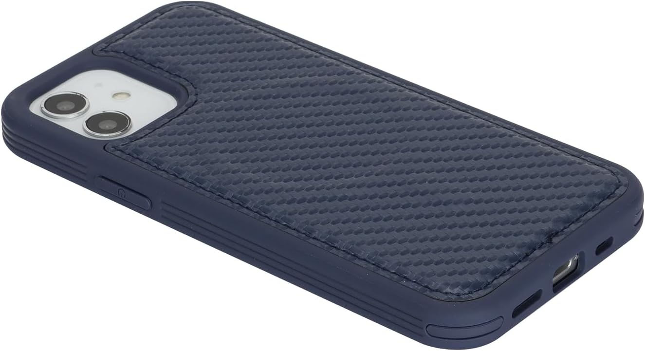 Ｈａｖａｙａ Compatible MagSafe for iPhone 12 & 12 Pro Wallet Case - Detachable 2-in-1 Magnetic Cover, Textured Carbon Fiber, with Card Slots & Wireless Charging - Cobalt Blue