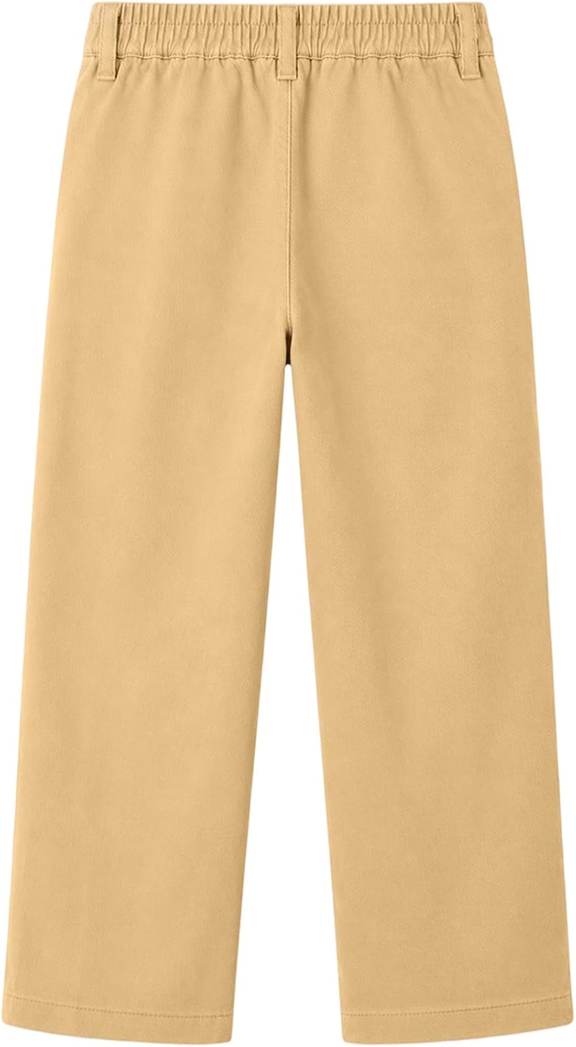 HILEELANG Boys School Uniform Pants Cotton Stretch Chino Pants Kids