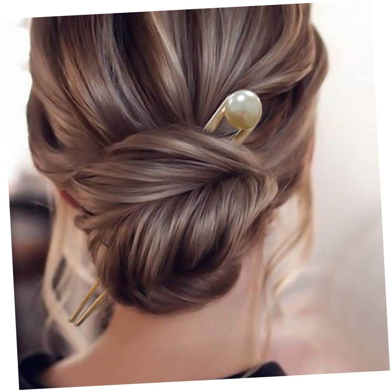 Housoutil 12stücke Teiliges Metall-haarforken Mit Perlen Haarnadel Für Chignon-frisuren Elegantes Haarstyling-tool Für Hochsteckfrisuren Und Besondere Anlässe Roségold Und Gunmetal