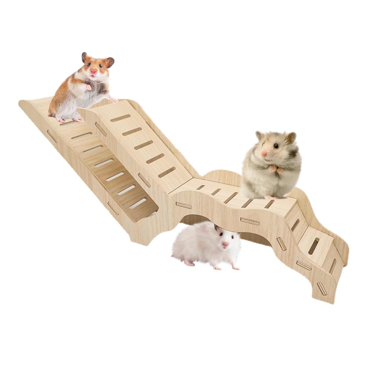 Hámster Escalando La Escalera Juguete de Escalada de Madera decoración Escalera Trepadora para Hamster Jaula de Puente para Hámsteres Jerbos Ratones y Animales pequeños
