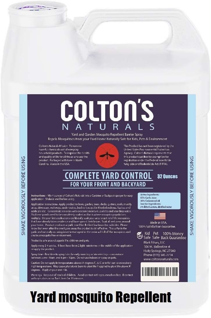 Mosquito Repellent for Yard - 1 GAL Repellent Outdoor Yard Spray for Home, Lawn, Patio, & Garden - Yard Perimeter Outdoor Concentrate Spray Barrier Kid/PET Safe
