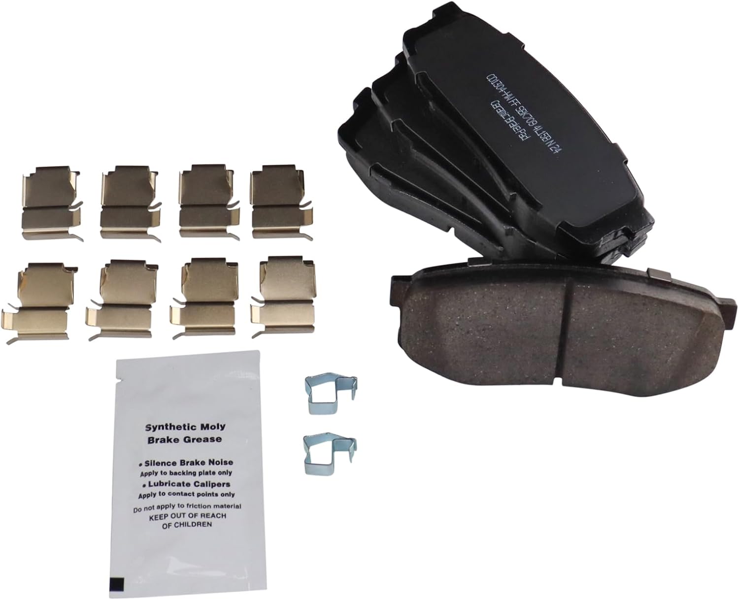 TRQ Rear Brake Pads Ceramic Compatible with 2008-2021 Lexus LX570 Toyota Land Cruiser Sequoia 2007-2021 Tundra