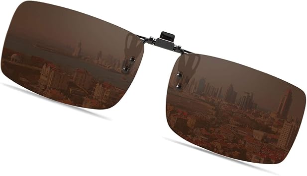 Amazon クリップ サングラス 偏光レンズ めがねの上から 跳ね上げタイプ 紫外線カット メガネにつける ドライブ メンズ 運転用 男女兼用 自転車 釣り 野球 テニス ゴルフ スキー ランニング メガネの上からサングラス Soxick スポーツサングラス