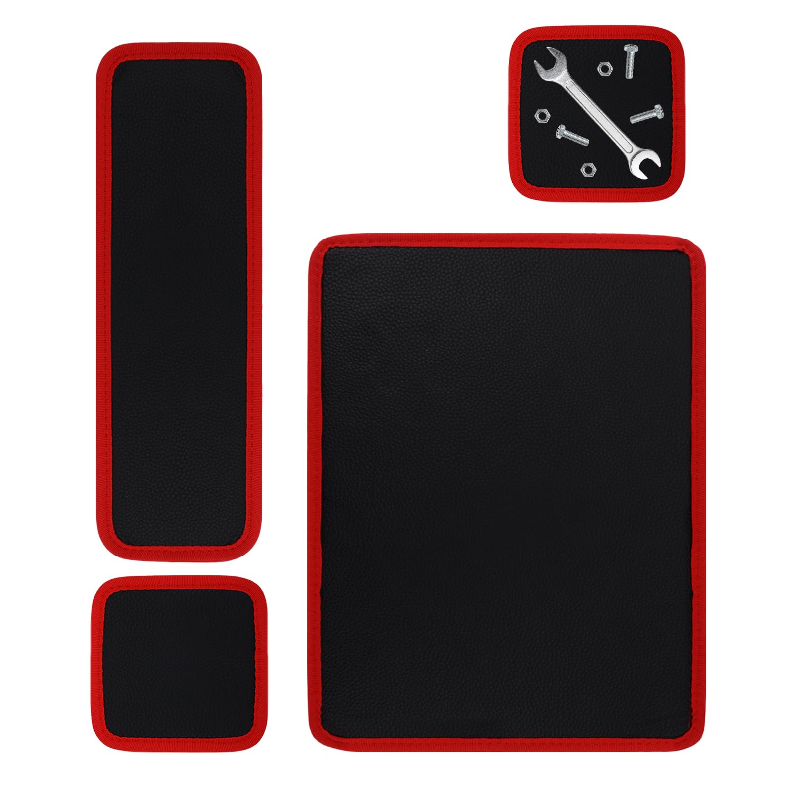 3pz Tappetini Magnetici per Utensili, Tappetino Portautensili Magnetico Flessibile Resistente Meccanici Officine Officine Automobilistiche per Tenere Ordine Chiavi Bulloni Viti (3 Misure)