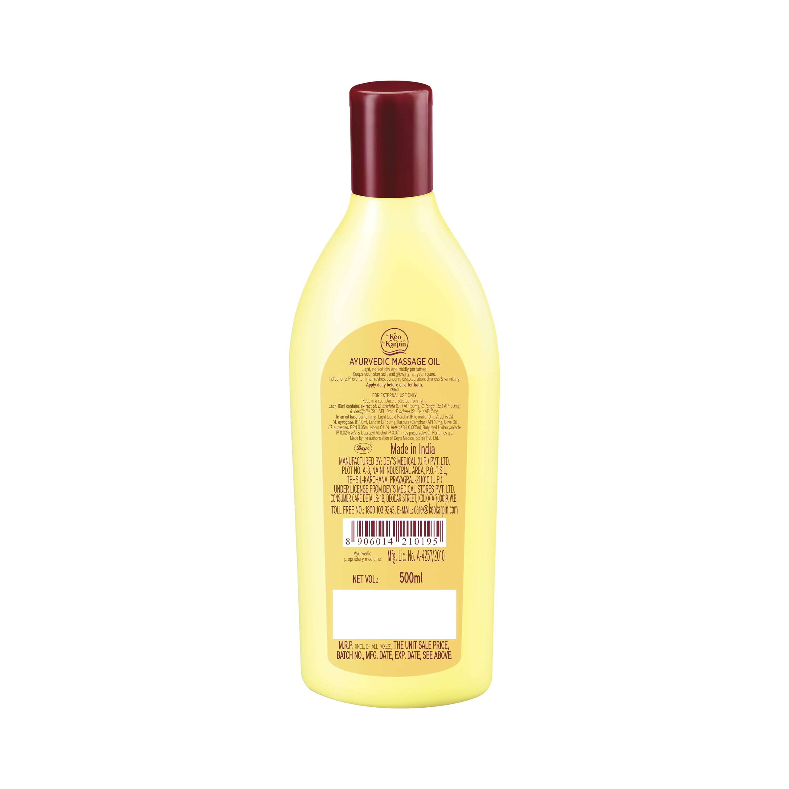 Keo Karpin Body Oil for All skin type - 500ml