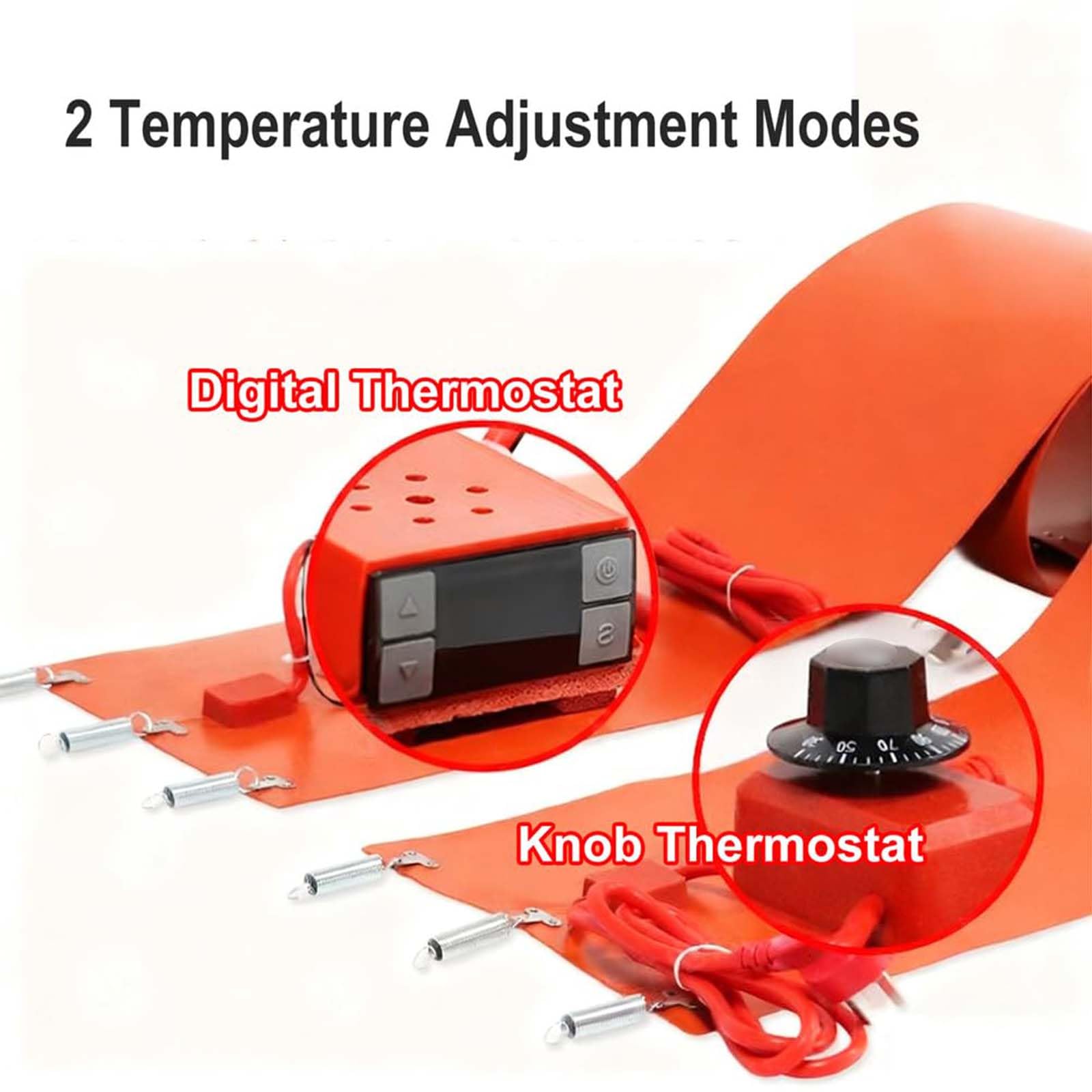 Riscaldatore Elettrico Industriale per Fusti, Fascia Riscaldante in Silicone con Termostato, Fusti per Olio e Miele, Protezione Antigelo/Condensa per Barili E Secchi,Digital Display,200L3000W