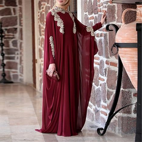 Hdhdeueh Muslim V Neck Split Party Dress Moroccan Kaftan