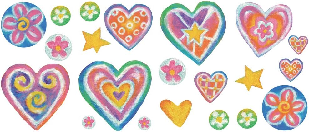 Blue Mountain Wallcoverings GAPP1787 Just for Kids Sweet Hearts Appliqué