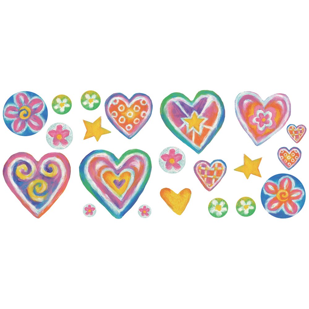 Blue Mountain Wallcoverings GAPP1787 Just for Kids Sweet Hearts Appliqué