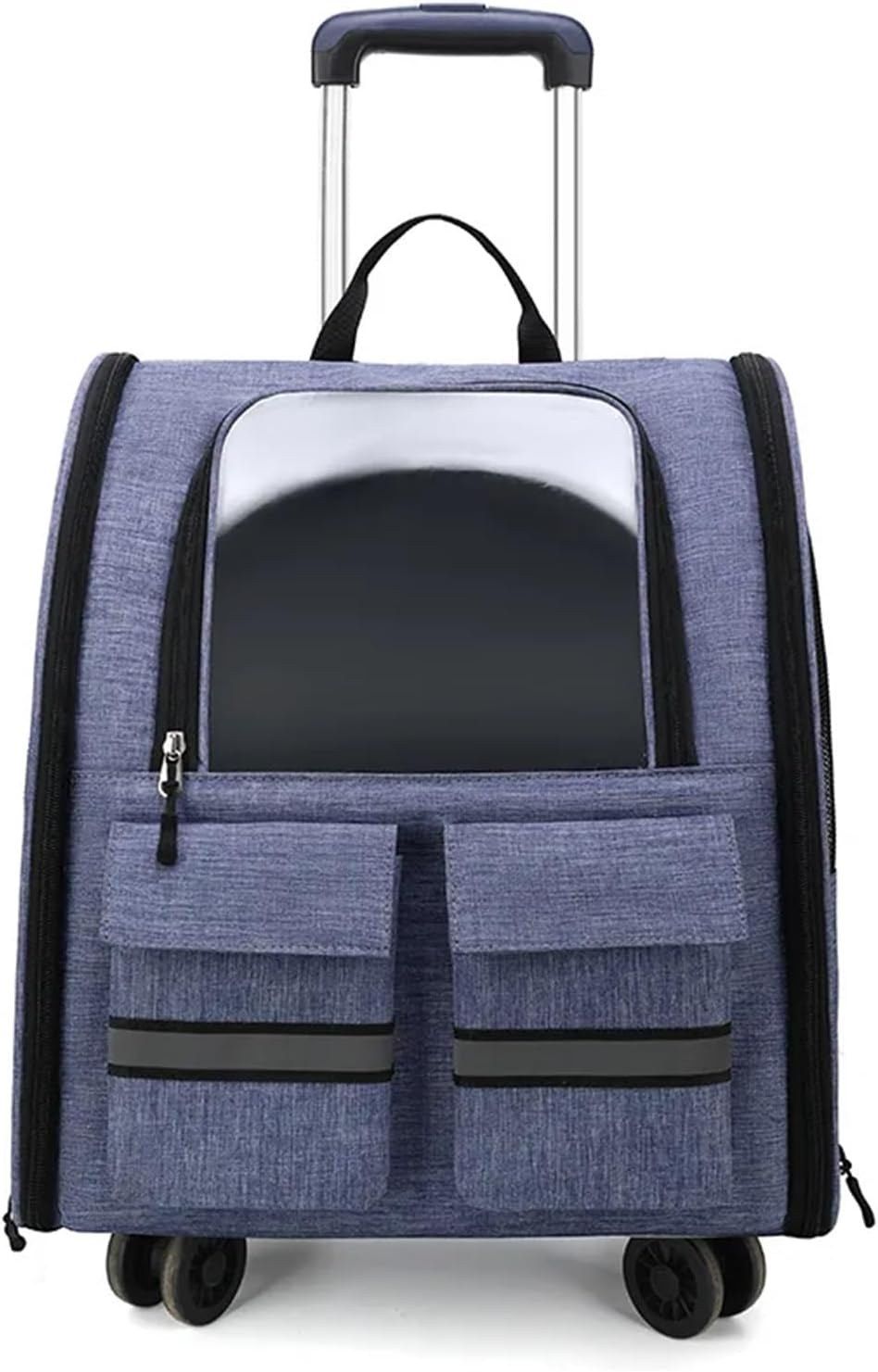 pet Backpack, Oxford Trolley Case Cat Carrier Backpack Travel Pet Bag with Reflective Stripe Outdoor Small Animals Rabbit Kitten Dog,pet Supplies(Khaki)