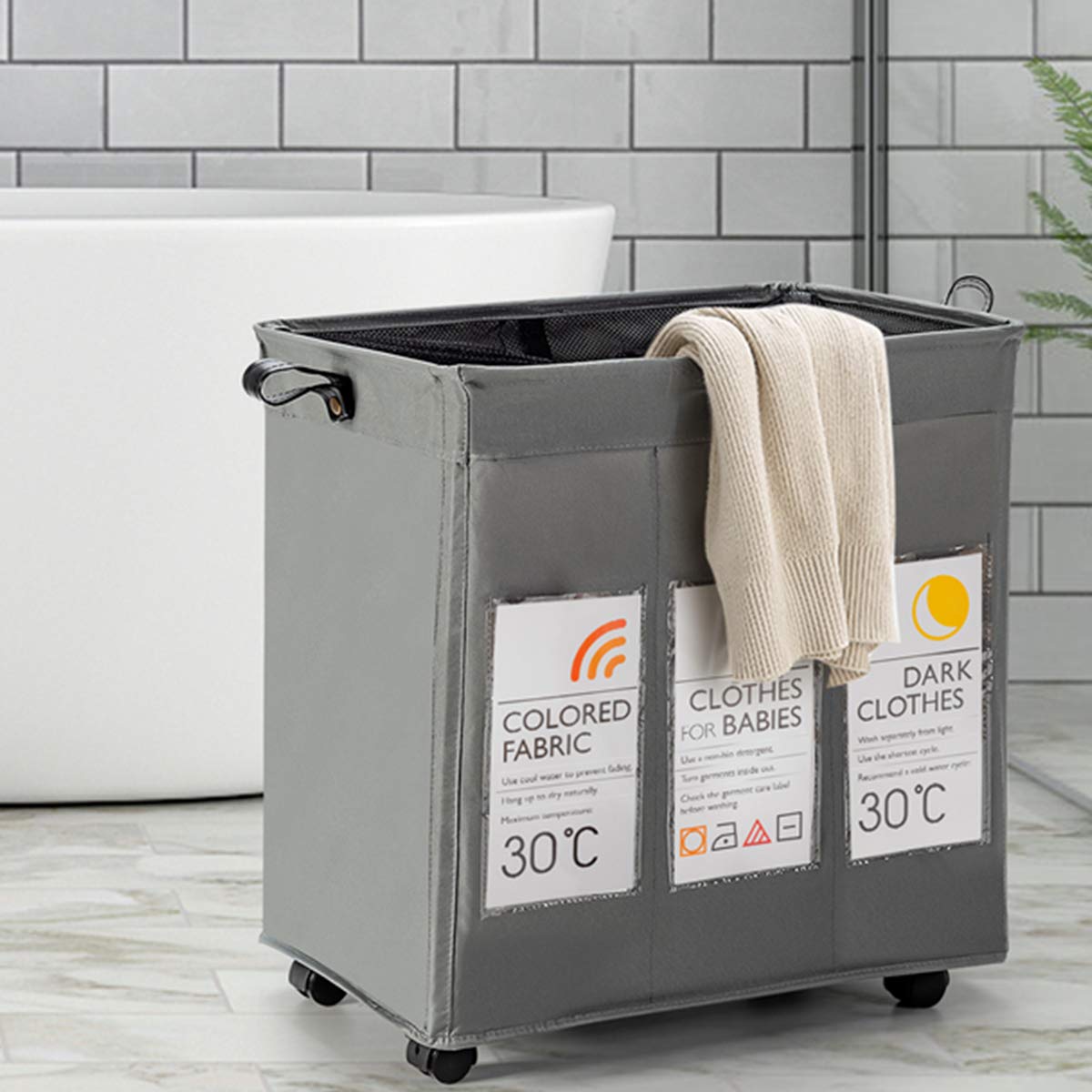 laundry basket with compartments
