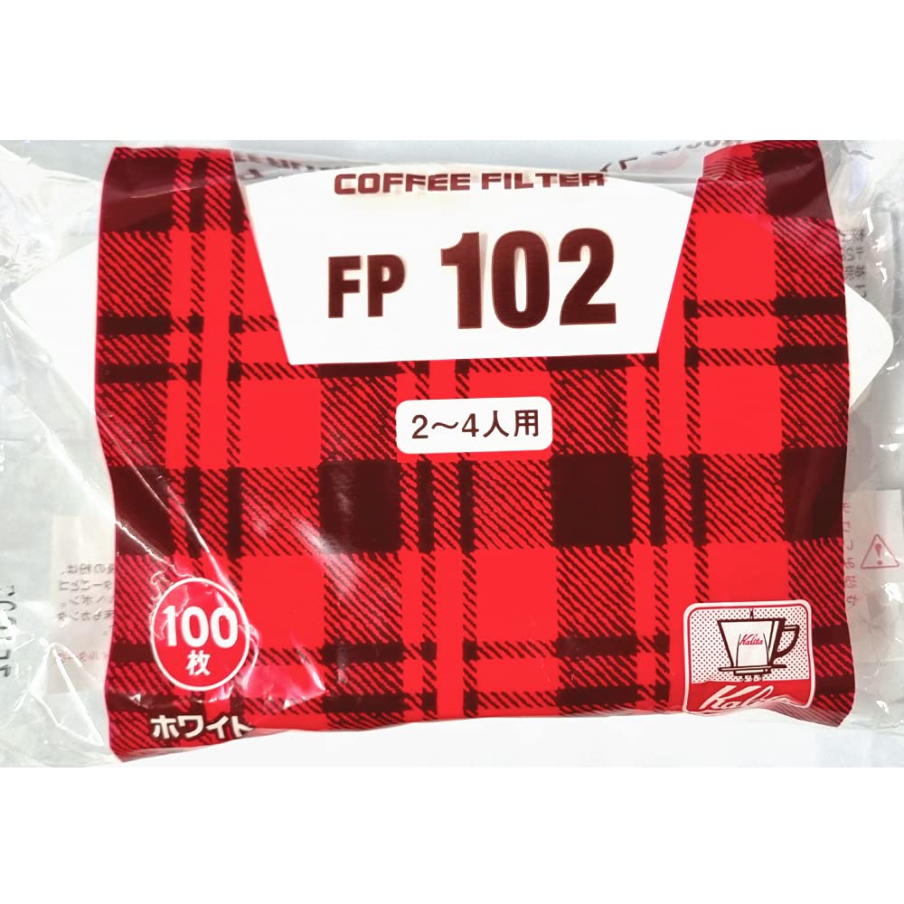 GASHINA STORYKalita (Carita) Coffee Filter FP102 White (100 Count) for 2-4 Cups Dripper, Japan Import