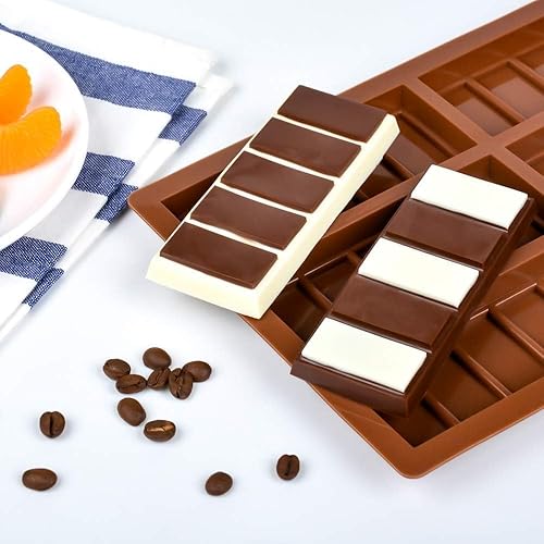 Miniatura 10 de Moldes de barra de chocolate de silicona profunda, antiadherente, para proteínas y energía, molde grueso para barra de caramelo, molde para derretir