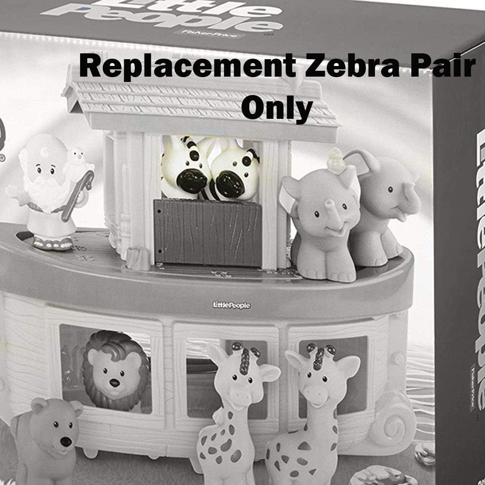 Fisher Price Little People Animals, Noah's Ark, Zoo Animals, Male & Female Zebra Family Pair