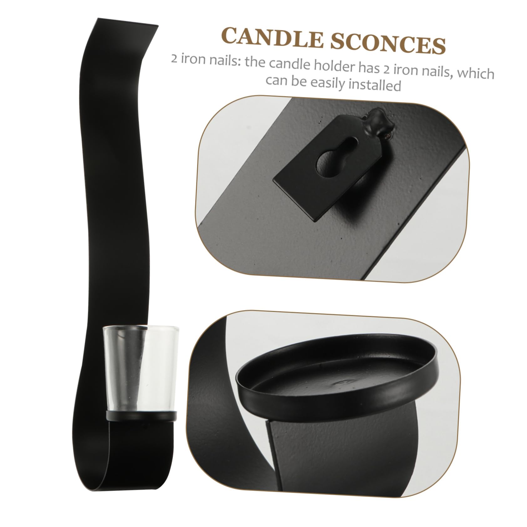 GOOHOCHY Iron Wall S-Shape Candle Holder Tealight Candle Stands Rustic Home Decor Wedding