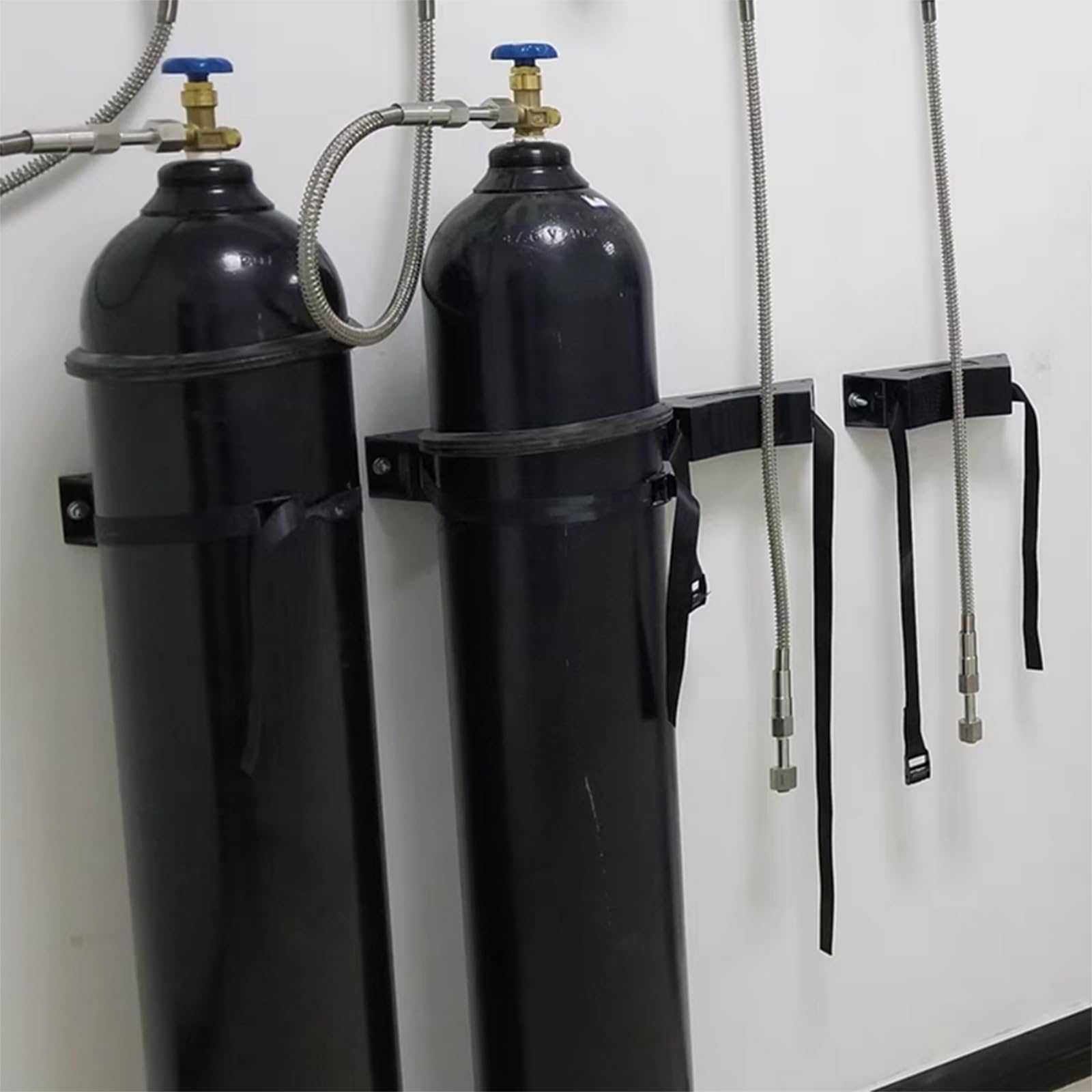 Generisch Robuster Wandhalter für Gasflaschen, sichere Aufbewahrungsmöglichkeit für Sauerstoff-, Propan-, CO2- und Stickstoffflaschen – Stehende Aufbewahrungslösung für eine einzelne Flasche