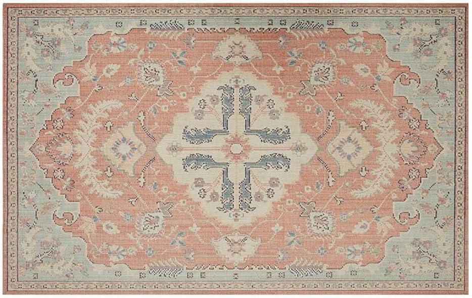 Tapete de área retangular tecido estampado vintage, estilo étnico persa, sala de estar, quarto, desgastado, sem derramamento, 1,40x60cm