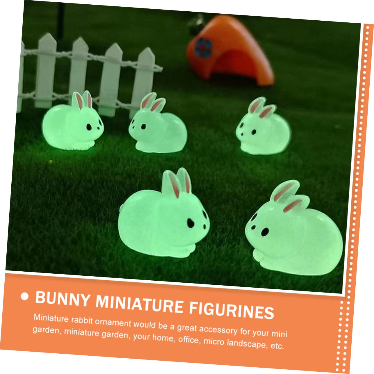 Lot De 100 Mini Lapins Lumineux En Résine - Figurines Pour Jardin De Fées, Aquarium Et Décoration
