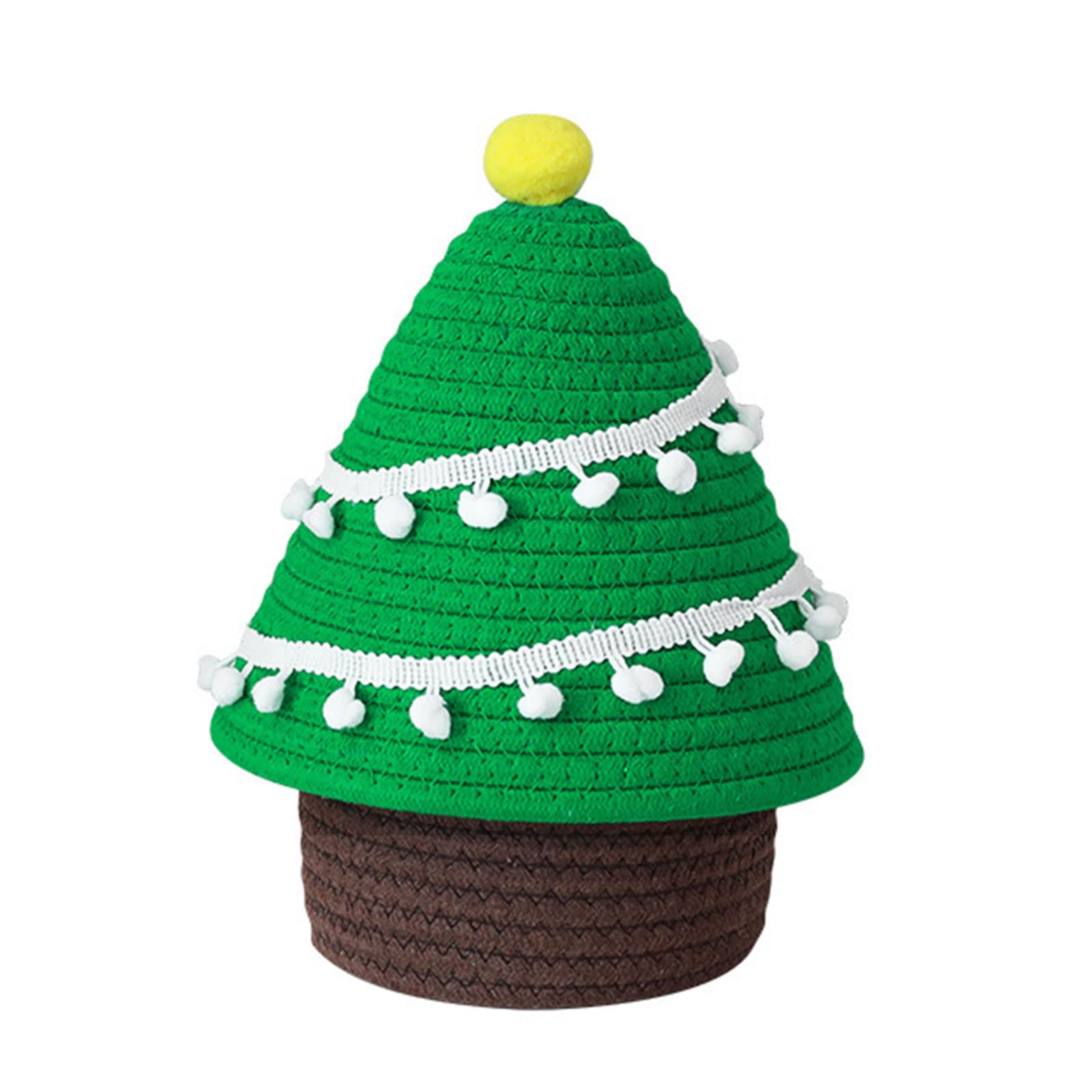 Thread Christmas Tree Storage Basket Multifunction Container Box for Cosmetic Sundry Organization Bin Containe Woven Storage Baskets for Organizing