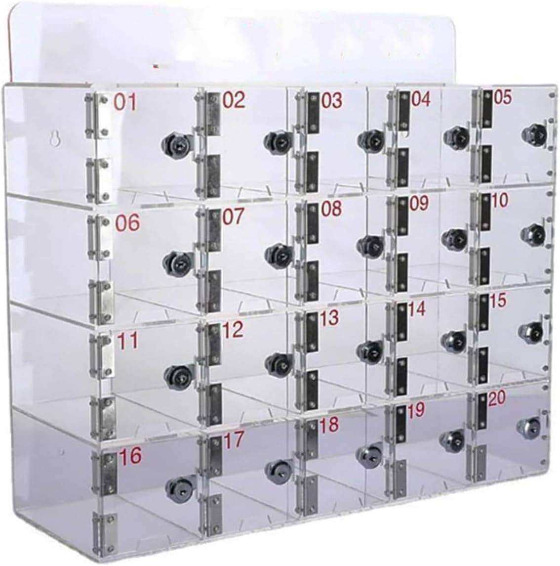 Supporto da parete per telefono con 15 scomparti, ideale per scuola e ufficio, scatola sicura per riporre telefoni, chiavi e oggetti di valore, organizza il tuo spazio in modo efficiente