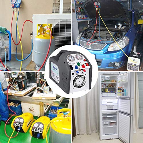 VEVOR Refrigerant Recovery Machine 1/2HP AC Refrigerant Recycling Machine HVAC 558psi Refrigerant Recovery Unit Air Conditioning Repair Tool (Grey)