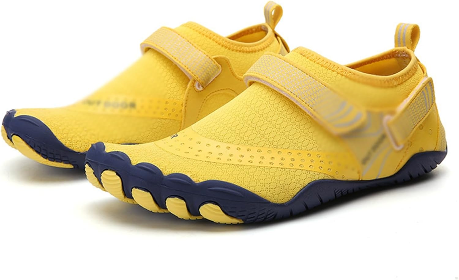 DHAEY Deadlifting Squat Shoes Unisex Adult Wide Toe Heavy Lifting Weight Training Shoes Wear Resistance Rubber Non-Slip Sole Fitness Cross-Trainer Sneaker (Color : Yellow, Size : 8 Women/6.5 Men)