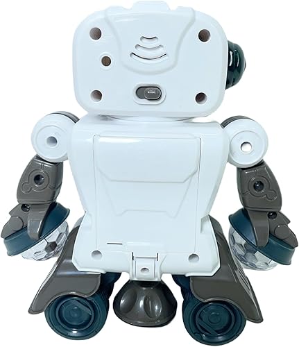 Miniatura 2 de Robot de juguete giratorio para niños con ojos de luz intermitente y música, robots que caminan, robot giratorio de cuerpo de 360 para niños y niñas