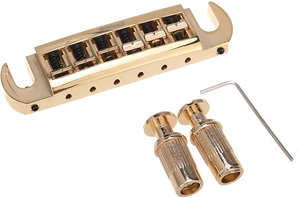 Amazon _ Wilkinson 弦間 ピッチ52mm 調整可能ピグテールスタイルラップアラウンドブリッジ Gibson_Epiphone Les Paul Juniorスタイルギター用、ゴールド _ 楽器・音響機器 _ 楽器・音響機器