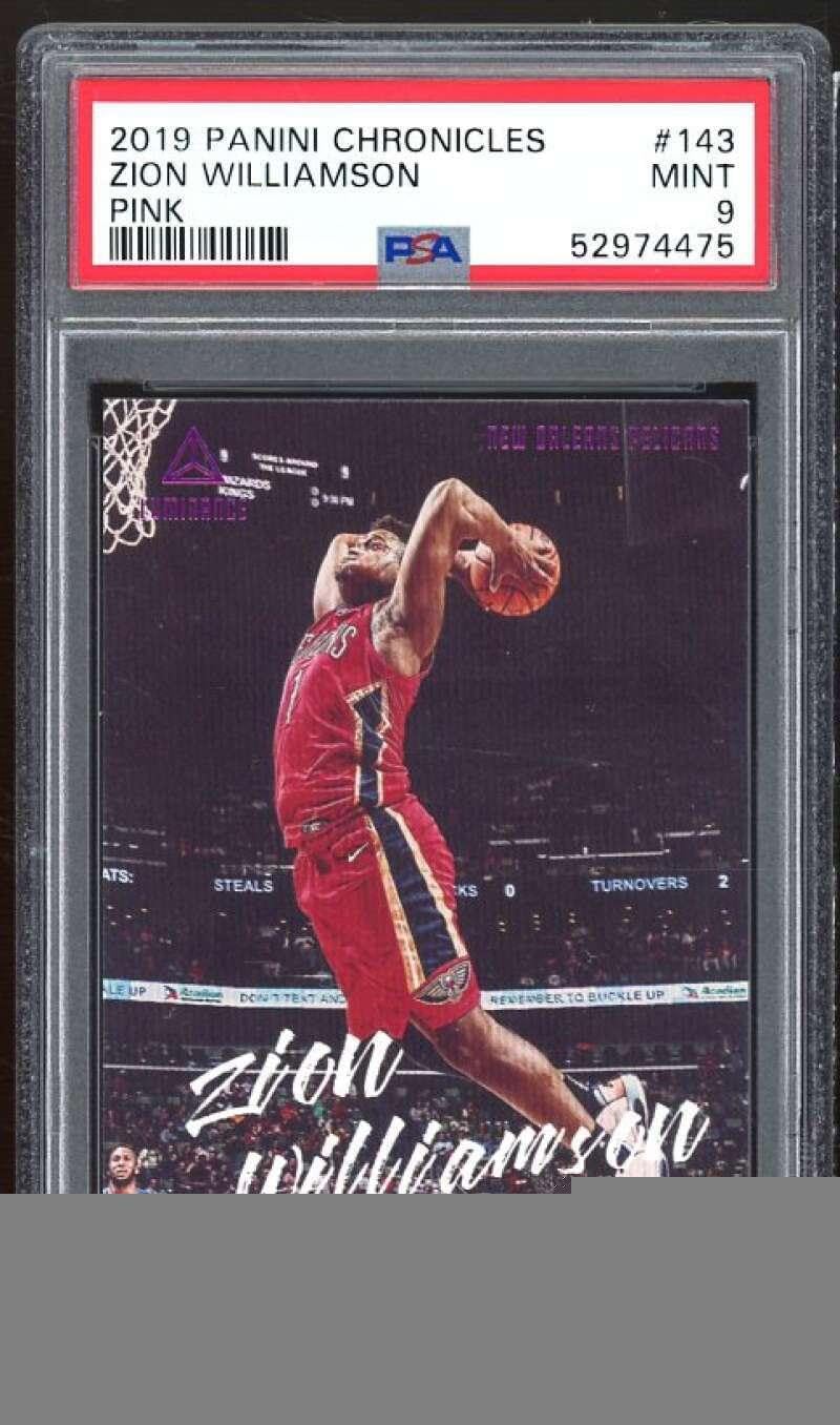 Zion Williamson Rookie Card 2019-20 Panini Chronicles Pink #143 PSA 9 - Basketball Slabbed Rookie Cards