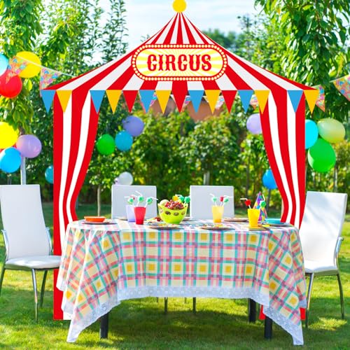 Image of Fanfanwin 4 Pcs Circus Tent Decorations Carnival Halloween Party, Stylish