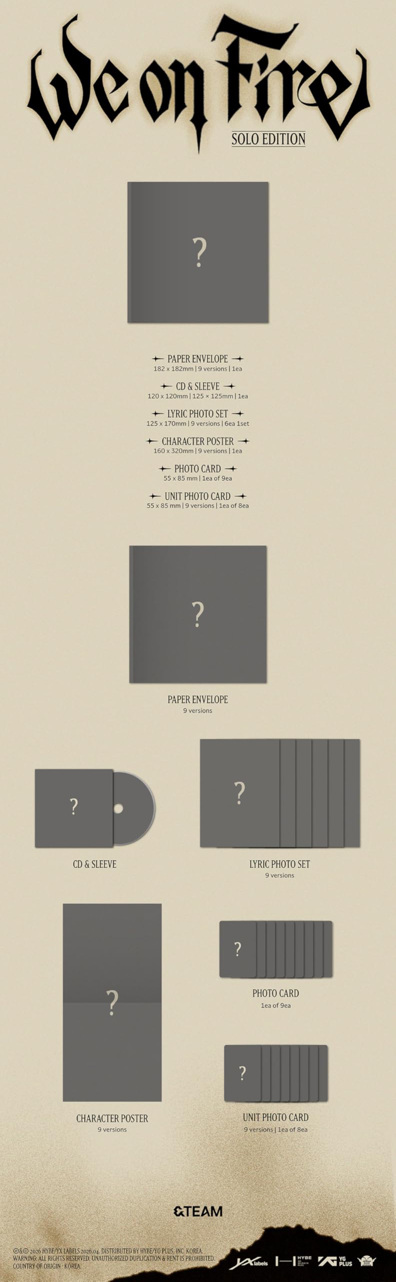 Amazon.co.jp: [ PRE-ORDER EVENT ] &TEAM (エンチーム) - 3rd EP [ We