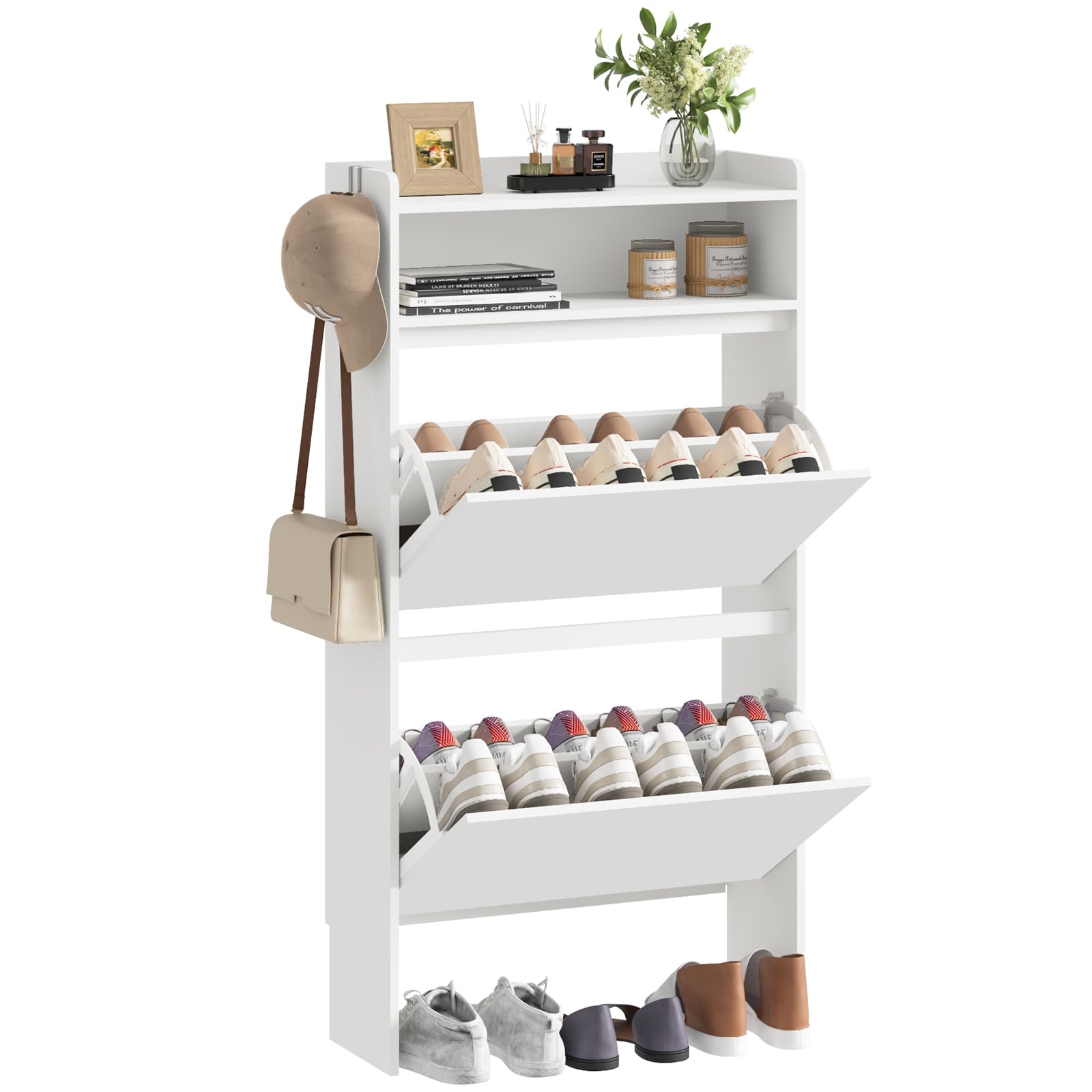 Schuhschrank, Schuhkipper, Schuhaufbewahrung, Trennwand Verstellbar