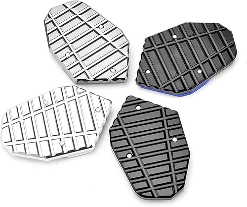 Vista 2 de Soporte de soporte para motocicleta Soporte lateral Extensión de pie Soporte de placa ampliadora (para vehículo Suzuki) Gixxer 250 SF 250 SF plateado
