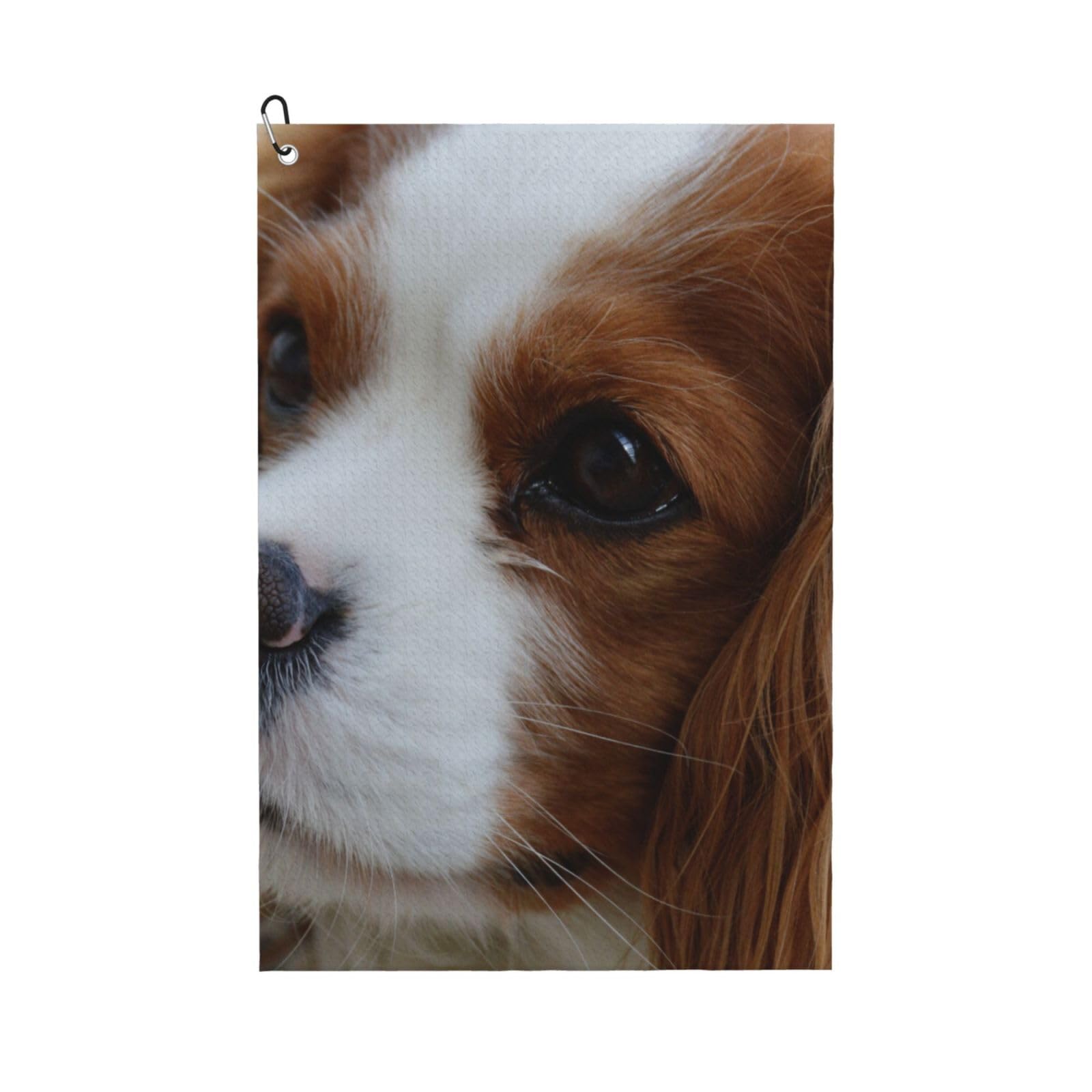 Hnnkloy Cute Cavalier King Charles Spaniel, 16x24 in Portable Waffle Golf Towels with Carabiner Clip for Golf Bag